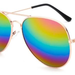 Classic Aviator Sunglasses Multi-color, red, green